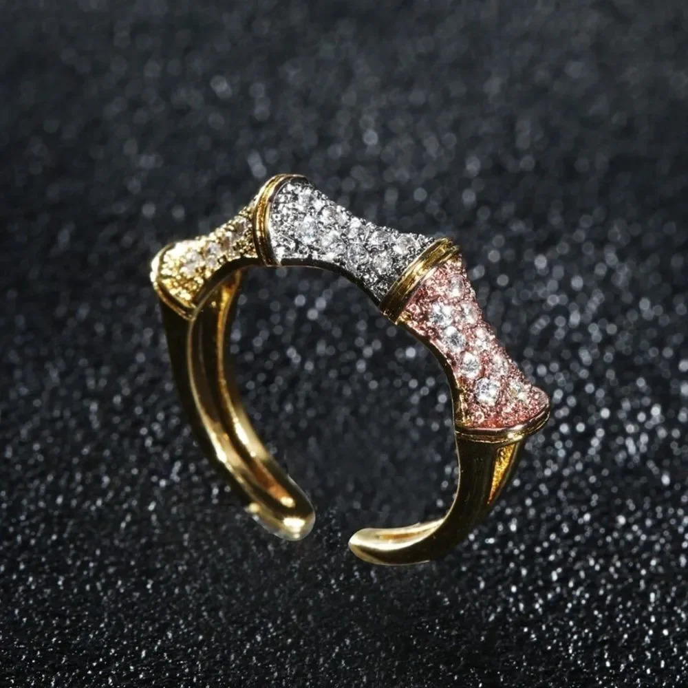 VQ Three-Tone Bracelet and Ring Set - Picture 5 of 5